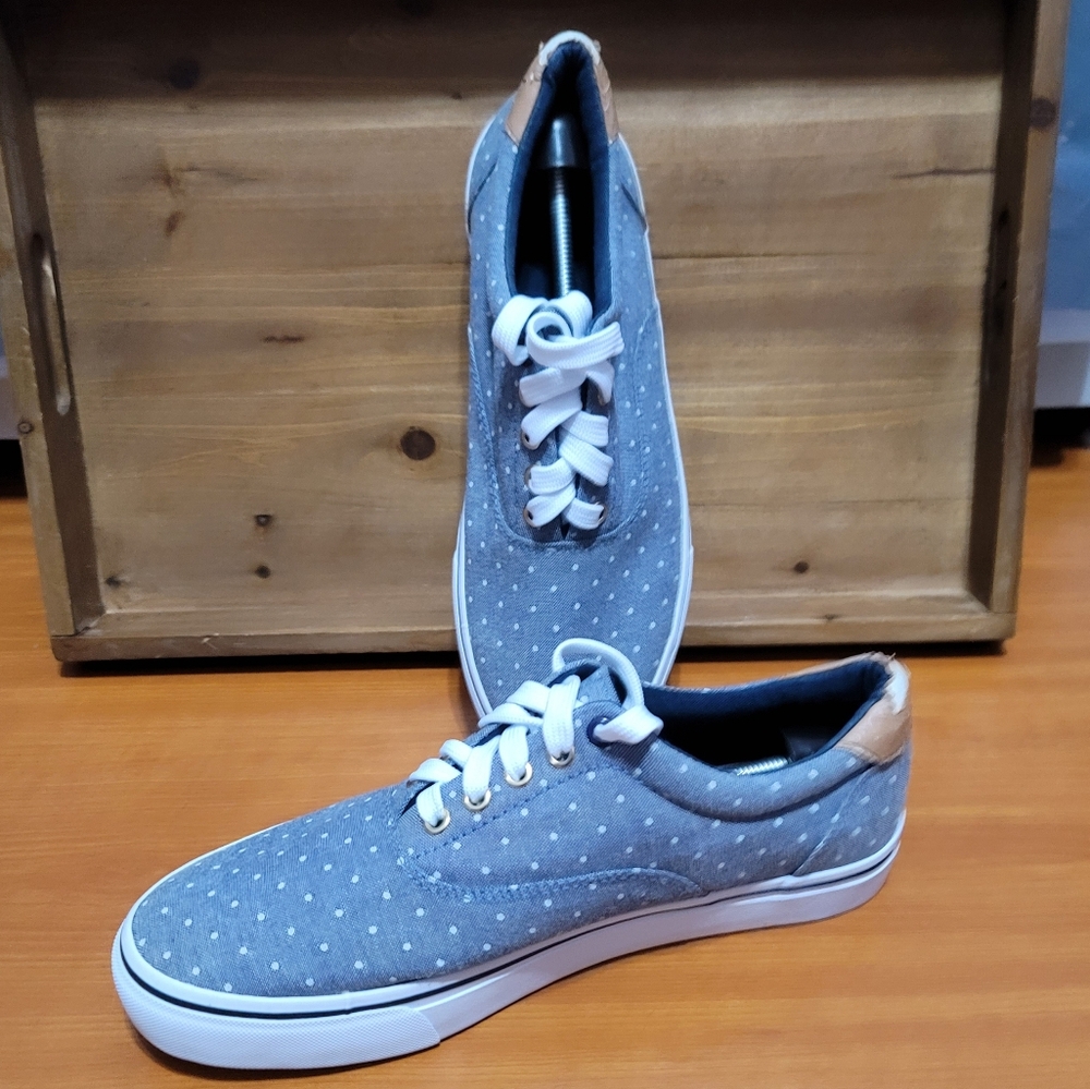 Tommy Hilfiger Maritza Gray Polka Dot Round Toe Sneakers